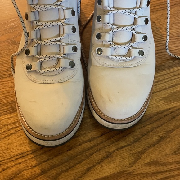 Cole Halan Wedge Hiker Boots - White - 8.5 - Picture 2 of 9